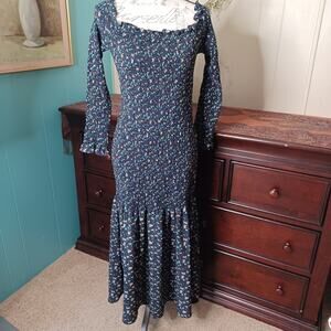 Lulu's Dress Off Shoulders Cottagecore Coquette Country Tiered Mermeid Size M